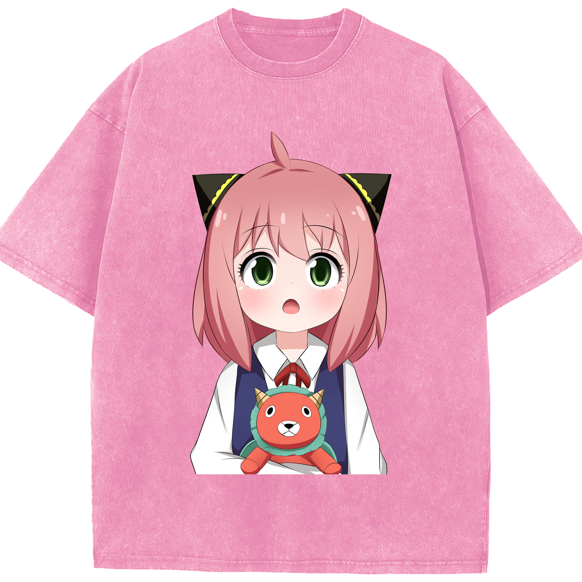 （画像用） SPY×FAMILY间谍家家酒 綿100% ヴィンテージ風 半袖Tシャツ（フロントプリント）